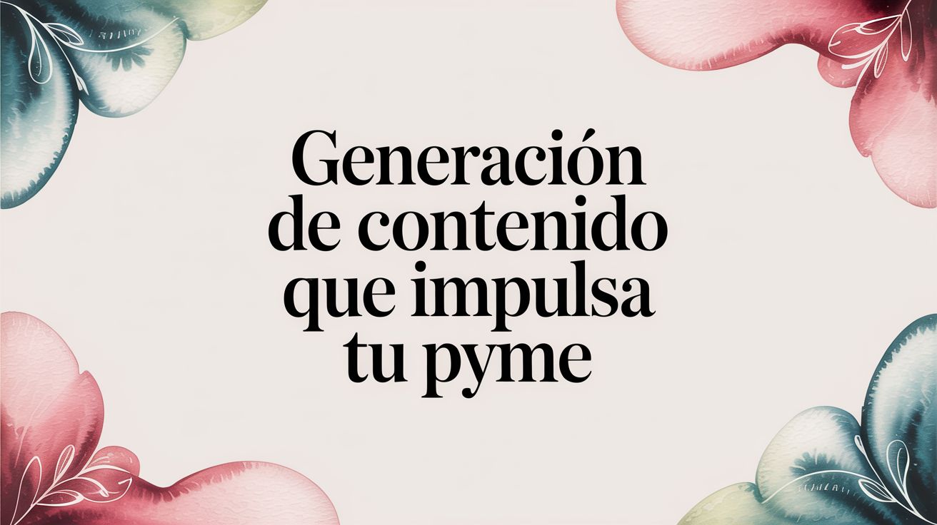 Generación de contenido: La guía definitiva para impulsar tu negocio